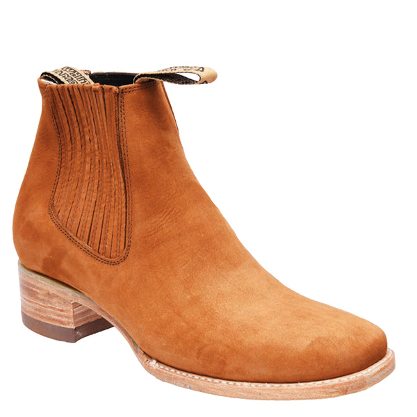 Mens Ankle Boots Square Toe