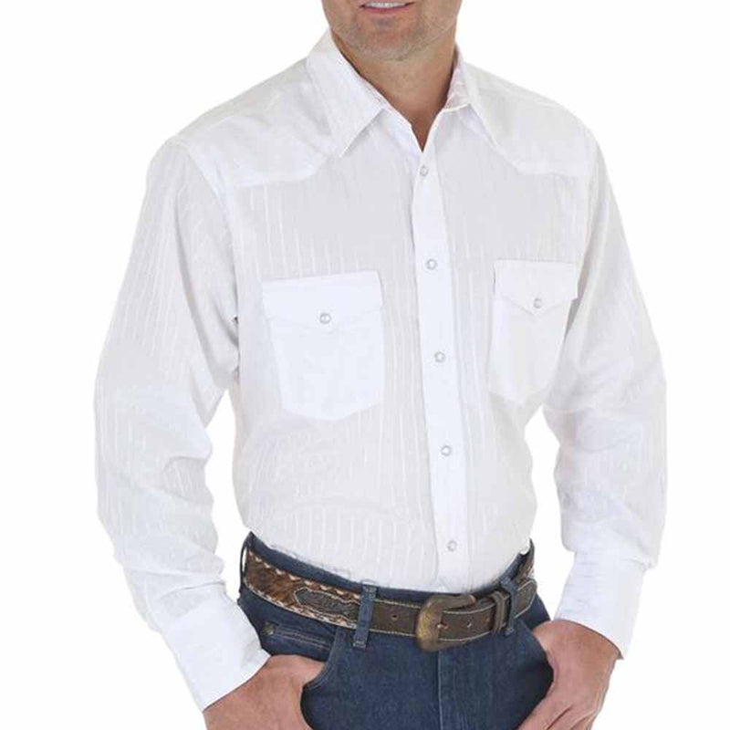 Men's Long Sleeve Dobby Stripe Shirt