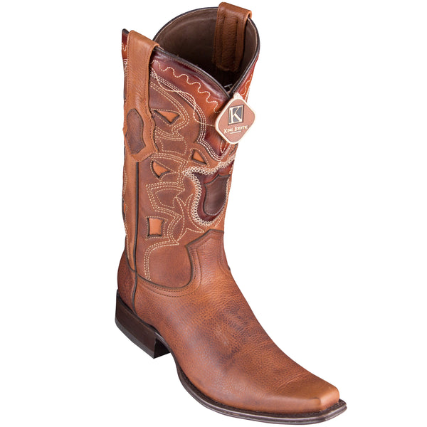 Men's Rage European Toe Cowboy Boots - Walnut