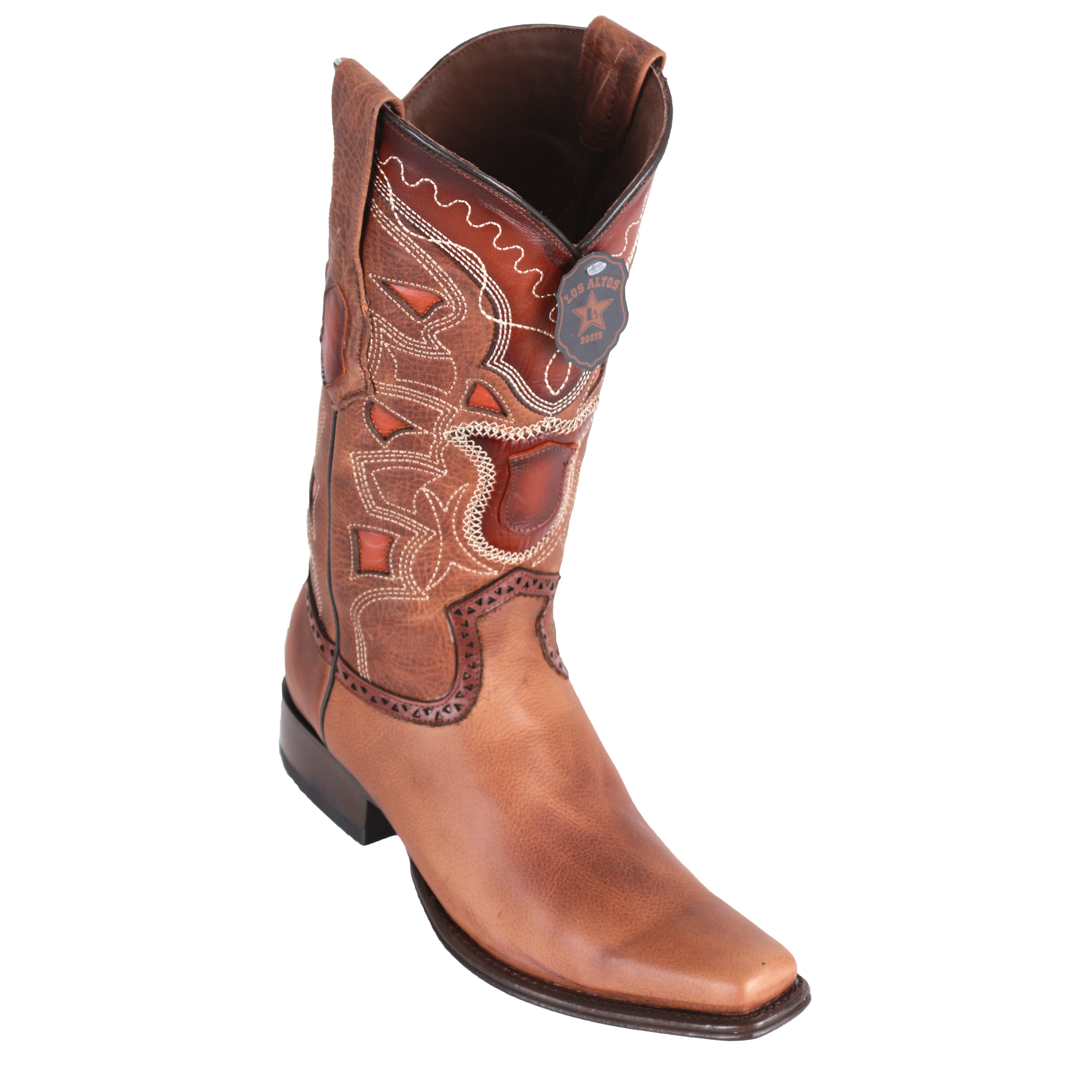 Men's Rage European Toe Cowboy Boots - Honey