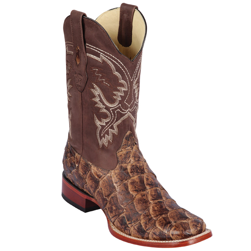 brown  Pirarucu Cowboy Boots