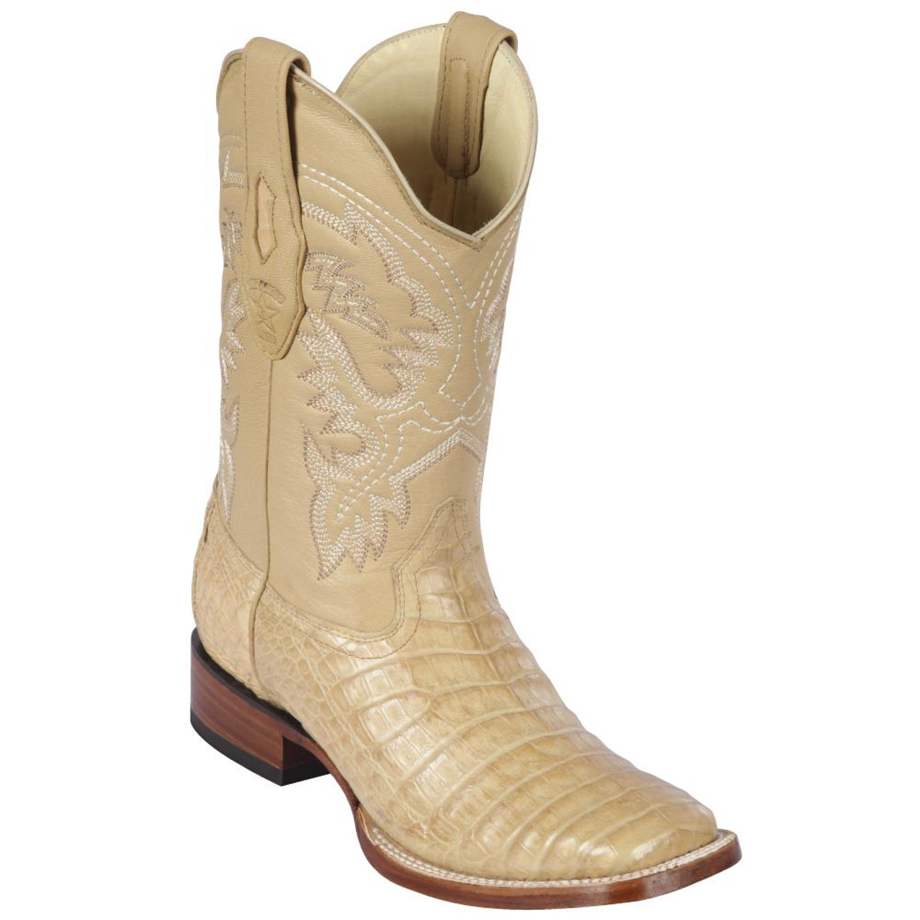 Caiman Belly Oryx Square Toe Cowboy Boots