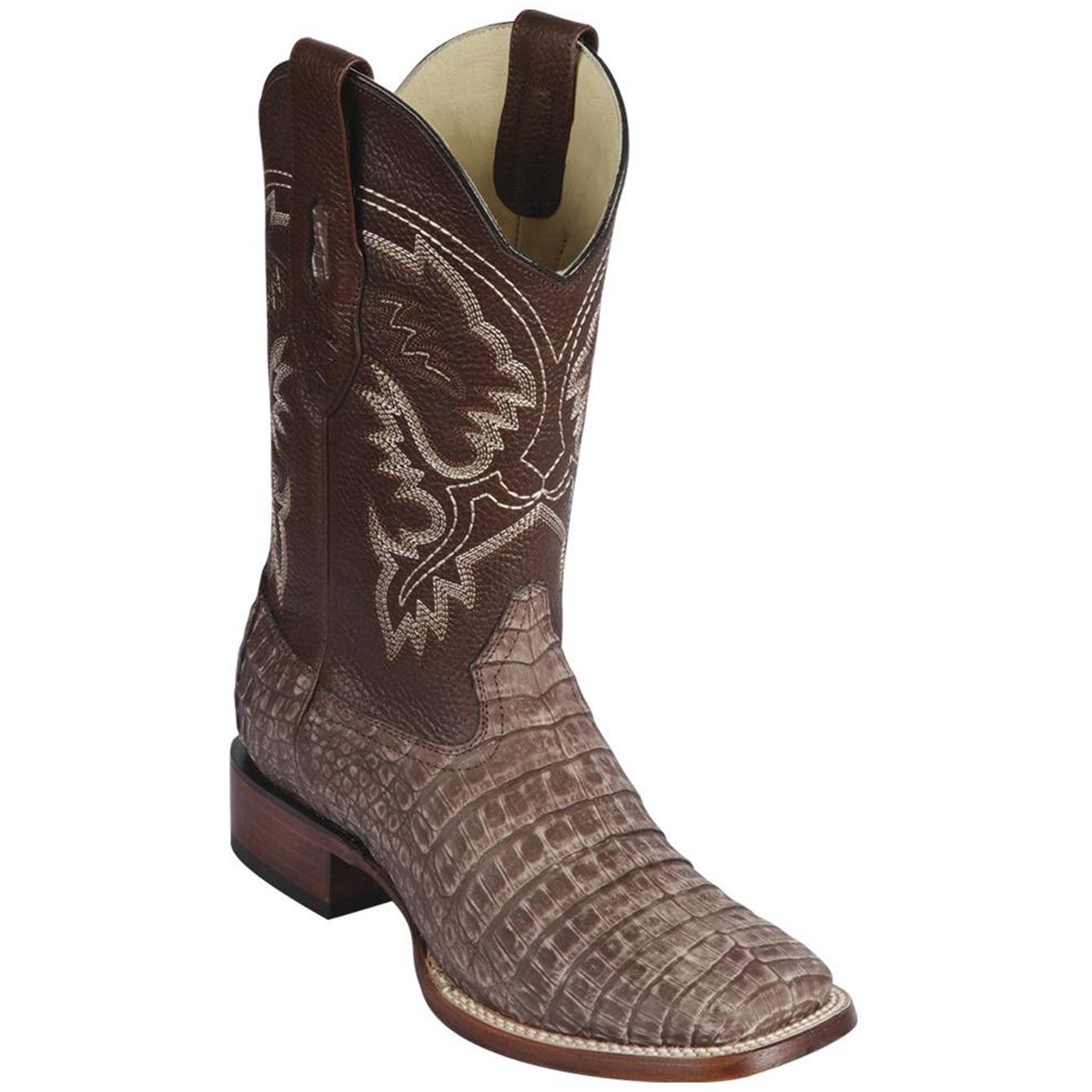 Los Altos Boots - Caiman belly boots square toe