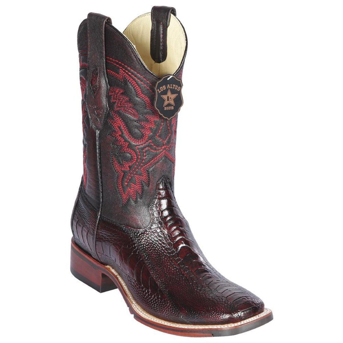 Los Altos Grey Ostrich Low Shaft European Square Toe Men’s Boot