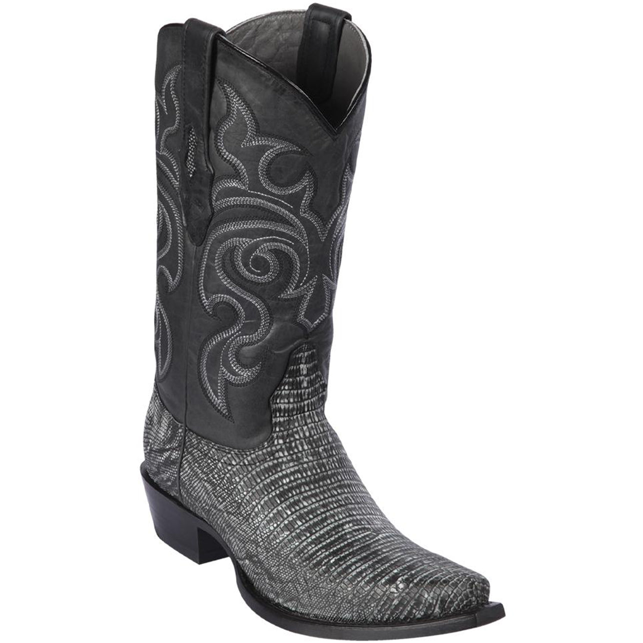 Sanded Black Lizard cowboy Boots