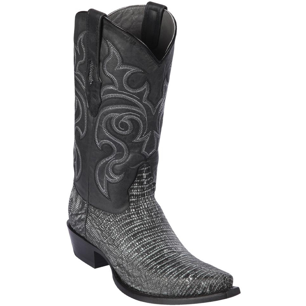 Los Altos Boots - Mens Dress Cowboy Boot - Low Priced Black Lizard Cowboy Boots Snip Toe- in Black main image 0