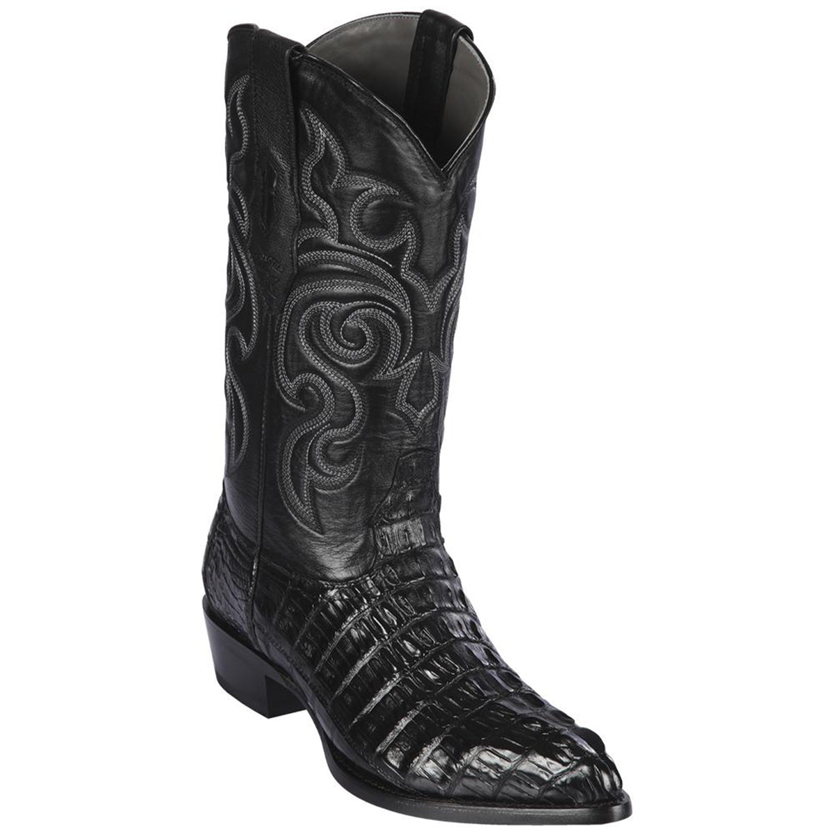 Botines Para Hombre Negro - Western Alligator Skin Los Altos Boots Black Caiman Cowboy Dress Cowboy Boot Cheap Priced For Sale Online (EE) ~ World Best Alligator main image 0