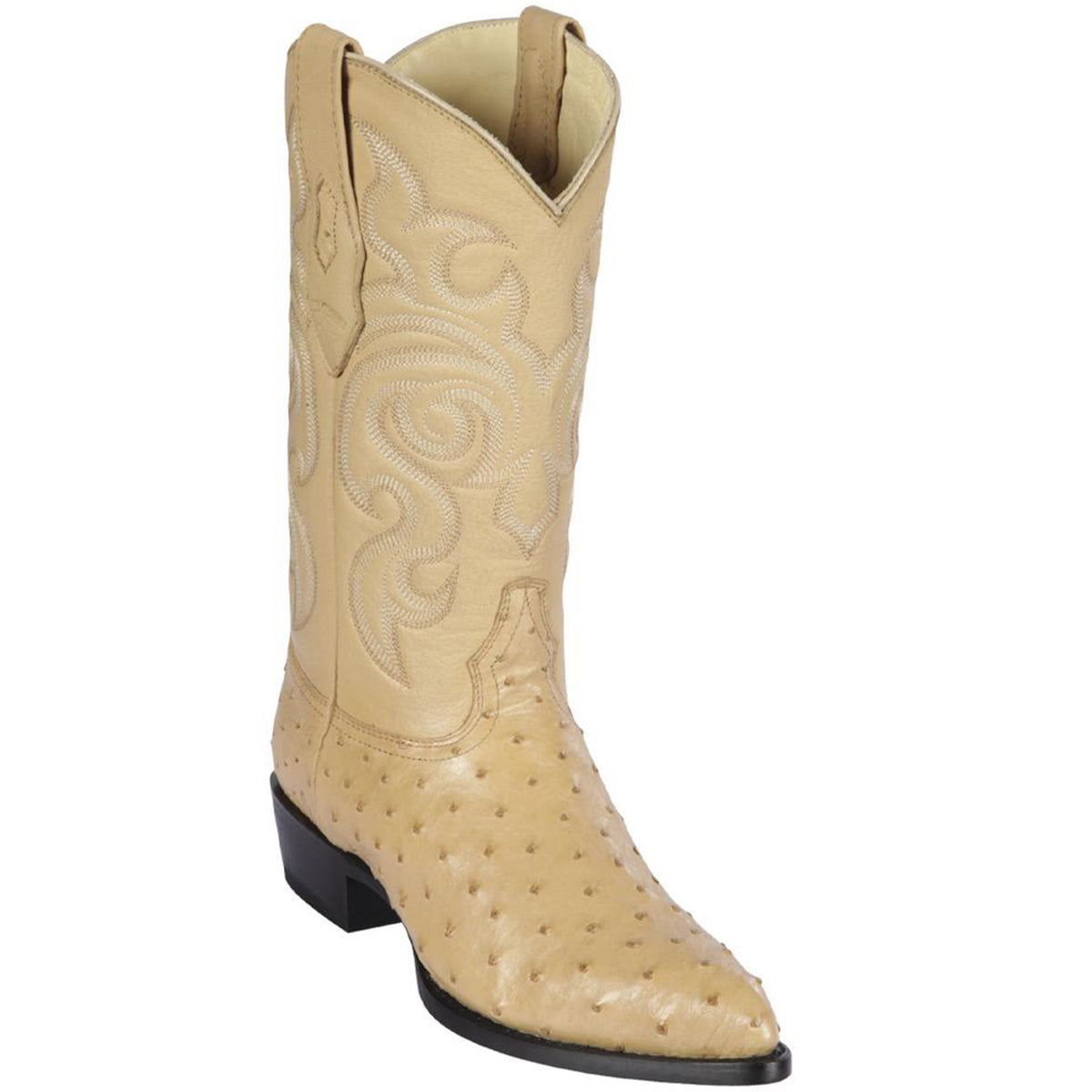 Honey Ostrich Cowboy Boots J-Toe main image 0