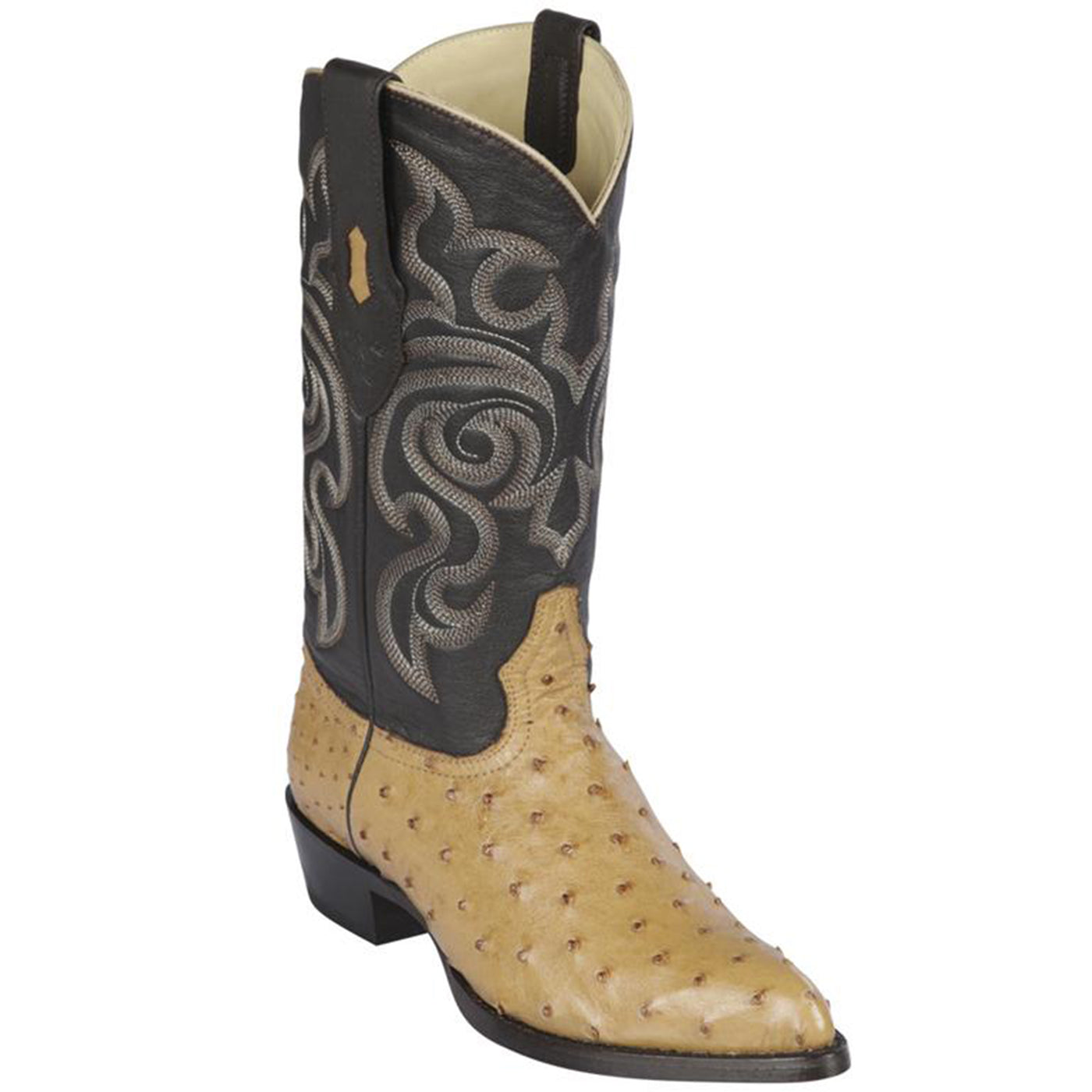 Los Altos Black Genuine Bull Shoulder Leather Boots