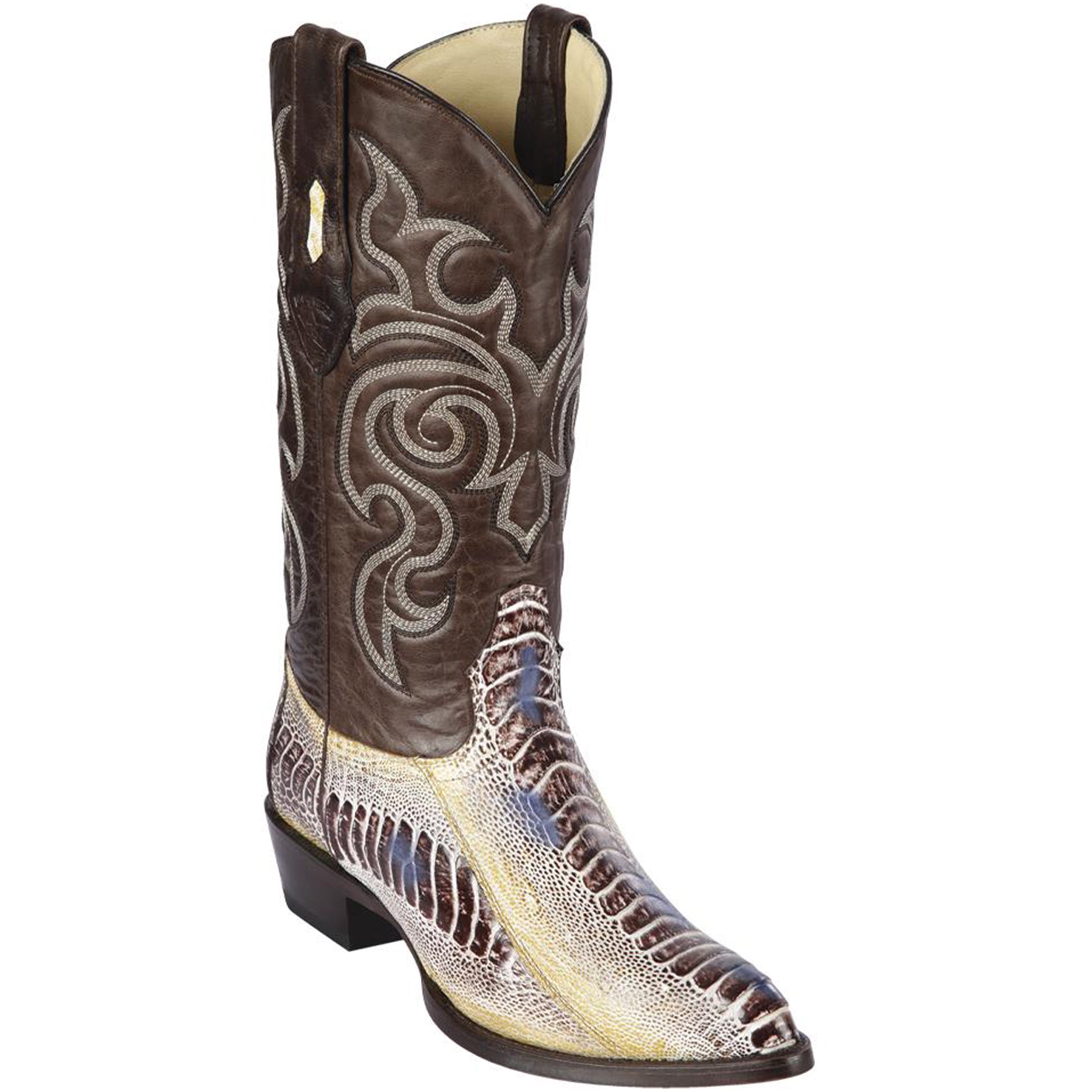 Natural Ostrich Leg Cowboy Boots | Los Altos Boots
