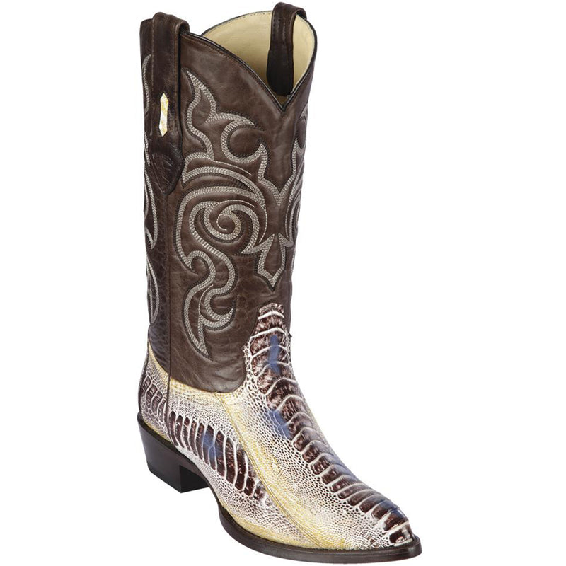 Natural Ostrich Leg Cowboy Boots