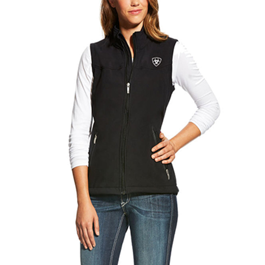Ariat Women's Logo Softshell Black Vest XL