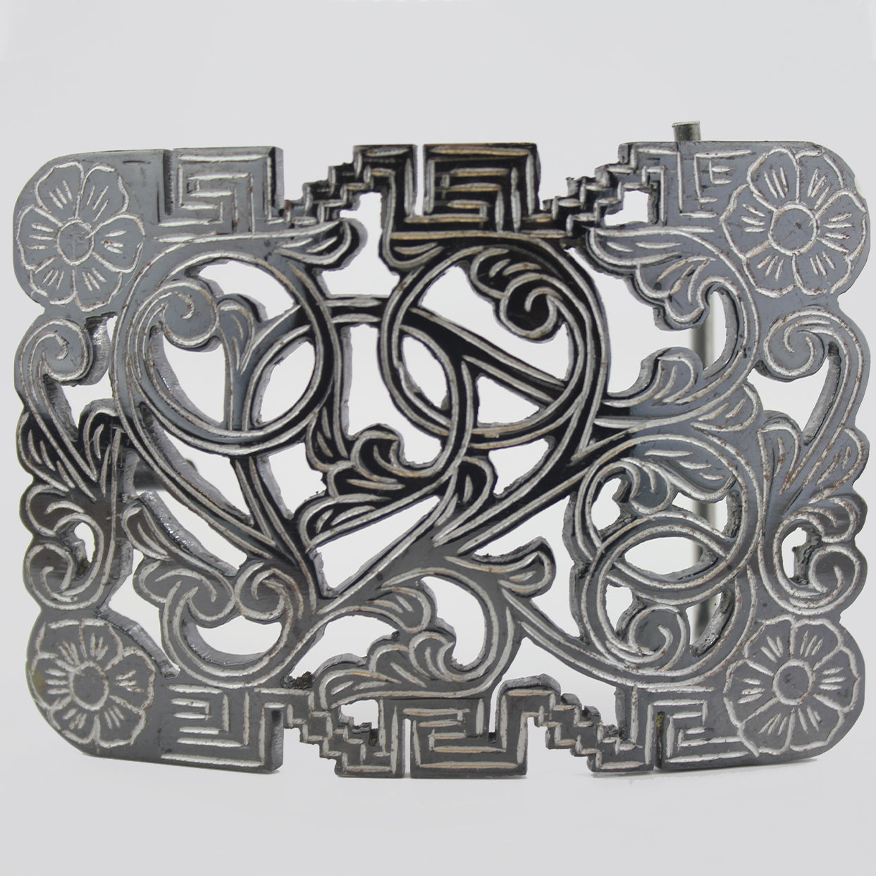 New Vintage Western Flowers Trims Blank Belt Buckle Fibbia per cintura New Vintage Western Flowers Trims Blank Belt Buckle Fibbia per cintura
