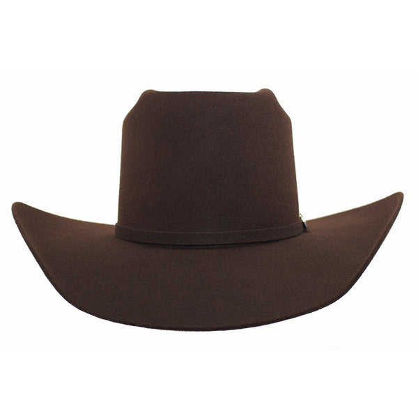 Brown Brick Crown Felt Cowboy Hat