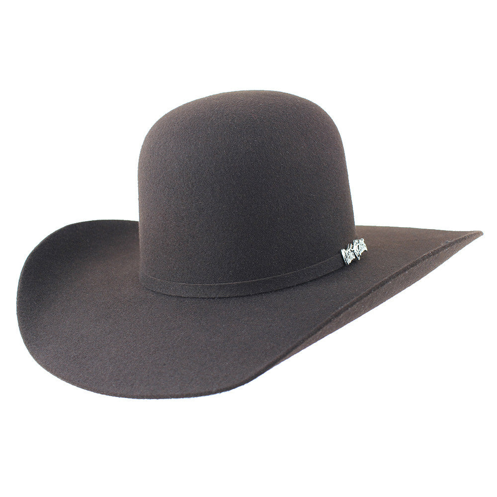 Image of Open Crown Felt Hat color brown