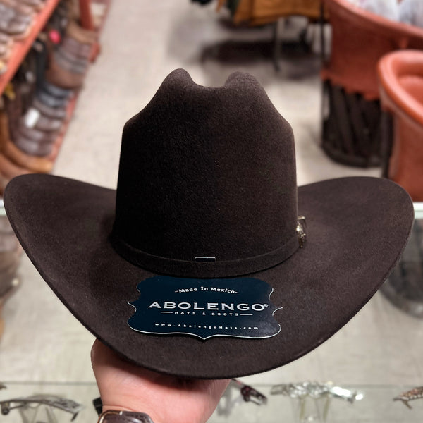 1000x Brown Cowboy Hat front view of hat