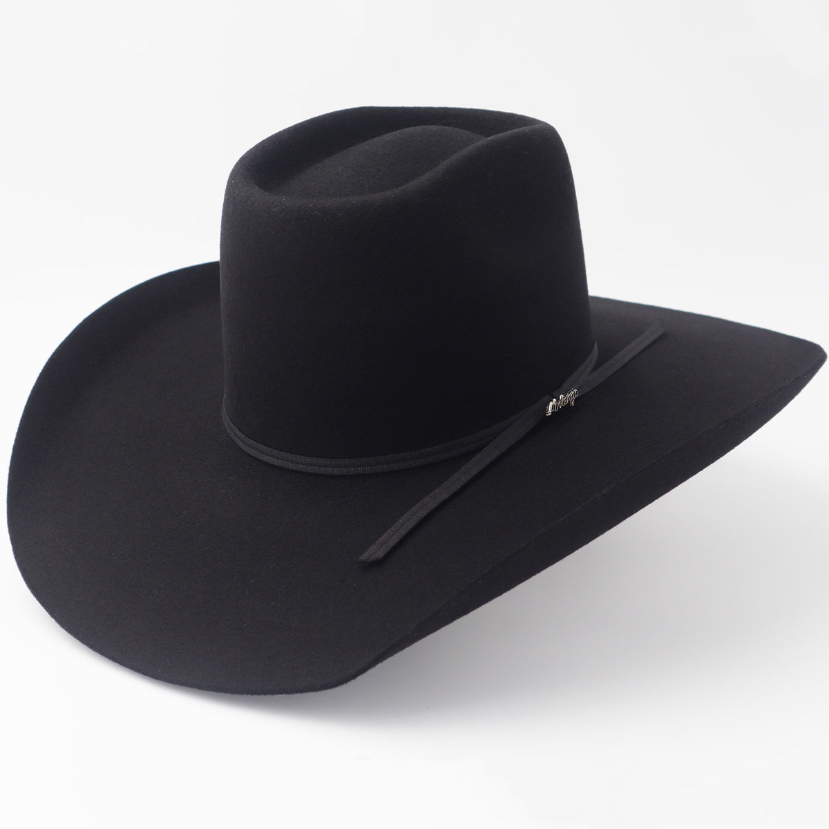 Black Felt Bull Rider Cowboy Hat