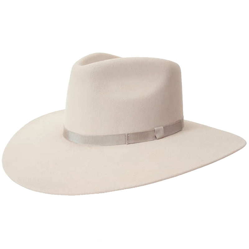 Image of Cowgirl Fedora Hat color silver belly.