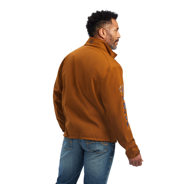 Image of back Ariat Men's Logo 2.0 Softshell Chestnut Jacket