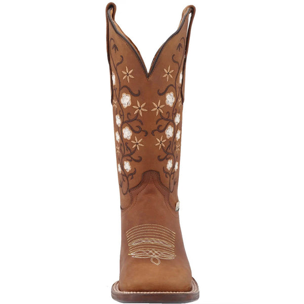 front view of Floral Cowgirl Boots
