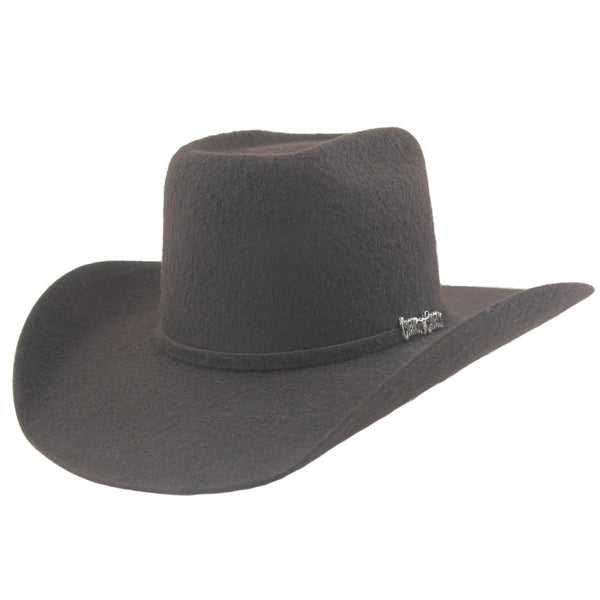 10x Chocolate Grizzly Fur Felt Cowboy Hat