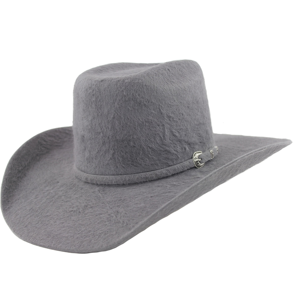 Gray Ranch Riding Hat 30x Dark Gray Grizzly Fur Felt Cowboy Hat