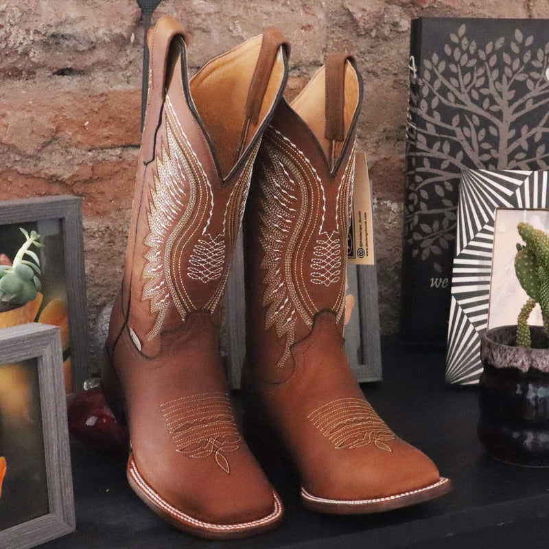 Womens Brown Cowboy Boots Pair