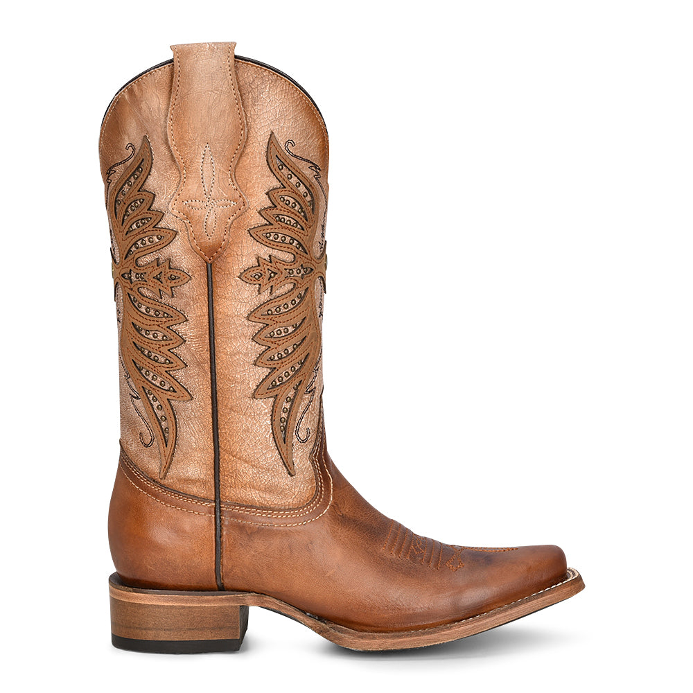 Circle G Brown Studded Cowgirl Boot