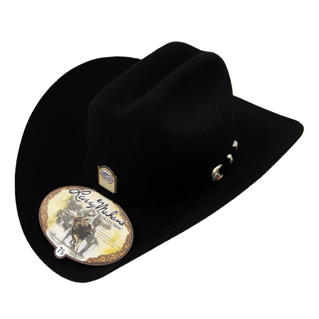 Larry Mahan 6X Real Black Felt Hat