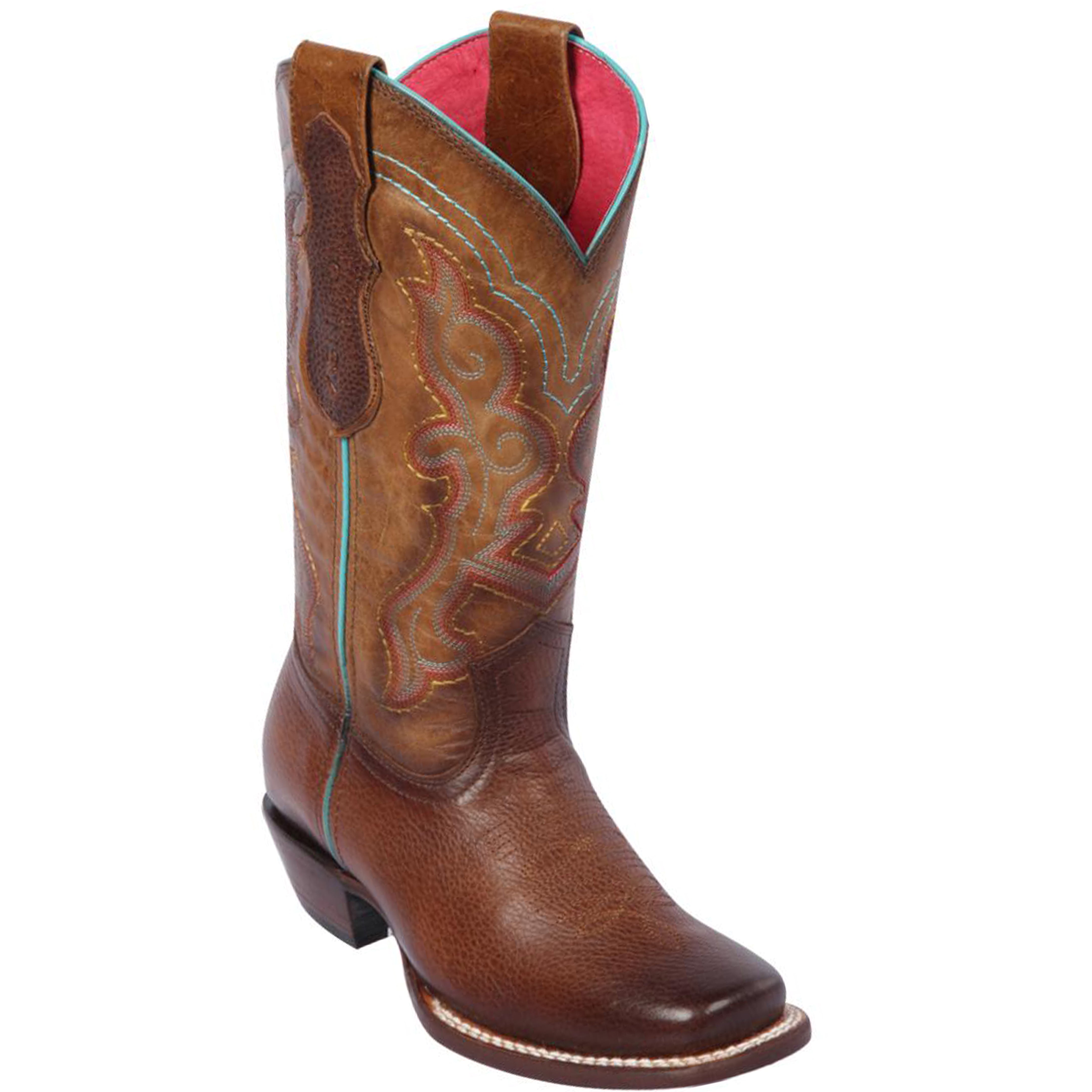 Quincy Cowgirl Boots For Women Cognac Square Toe