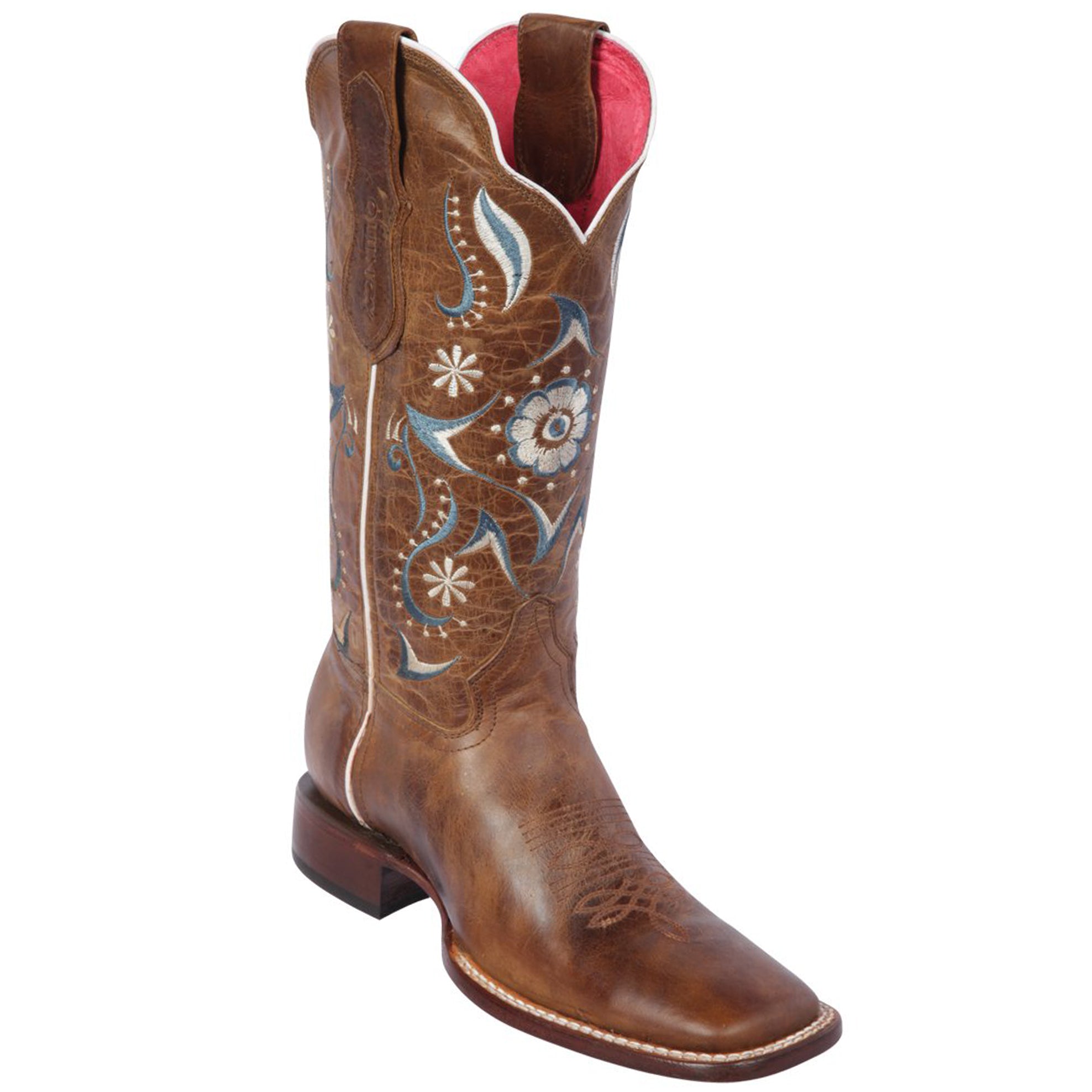 Quincy Women's Cowgirl Boots Square Toe Honey