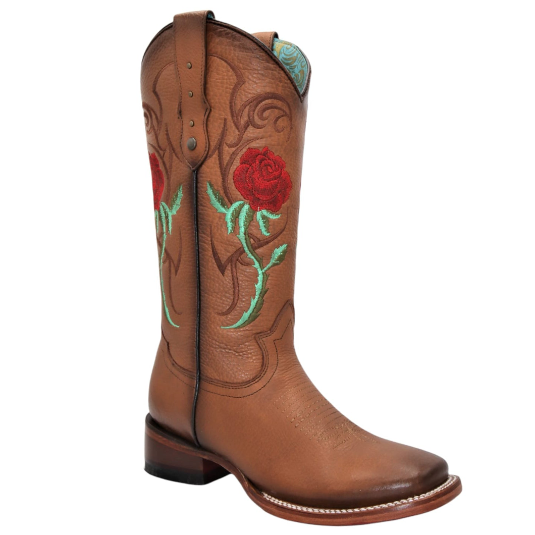 cowboy boots with red roses