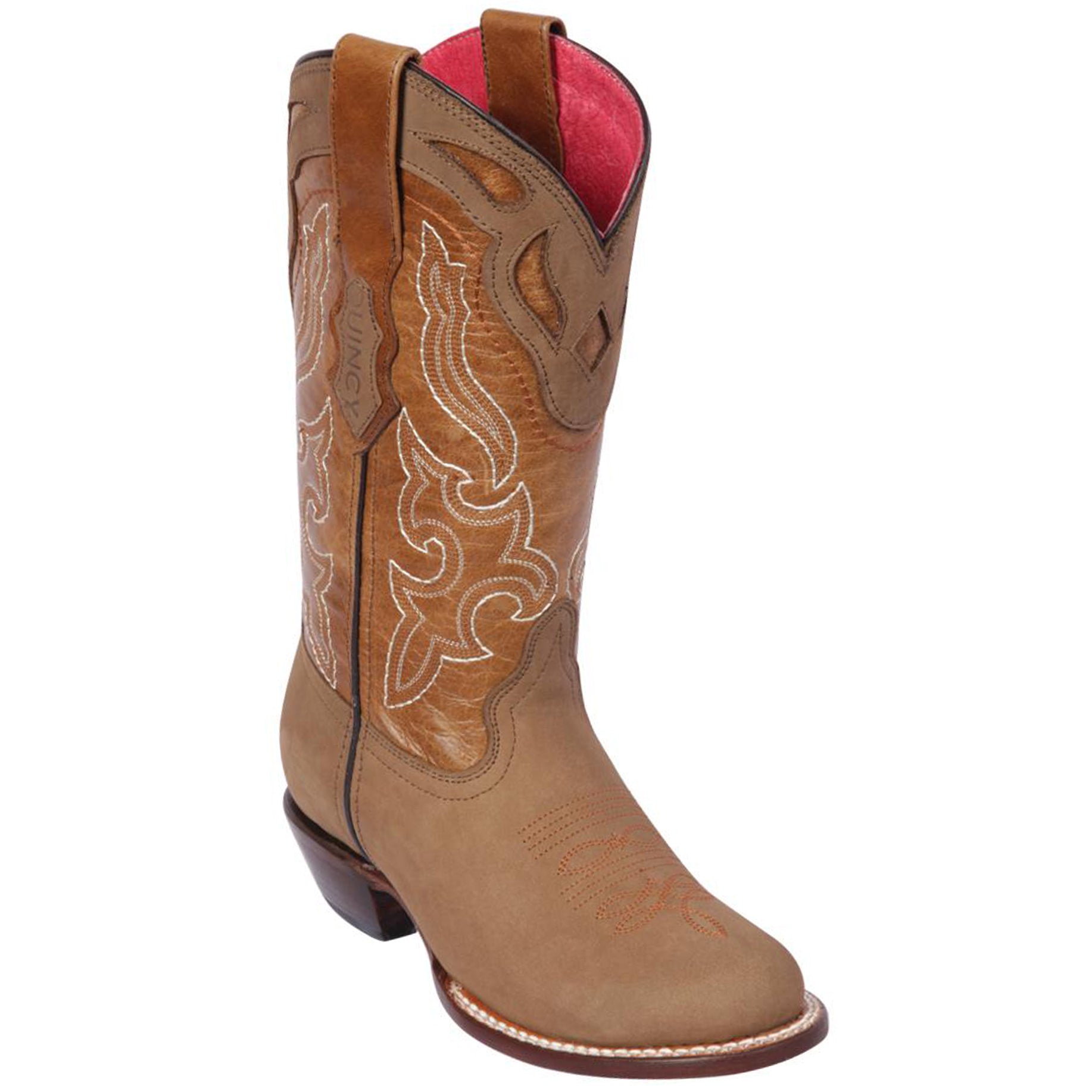 Quincy Tan Round Toe Cowgirl Boots