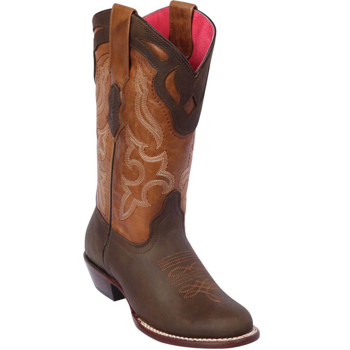 Tan Round Toe Cowgirl Boots main image 1