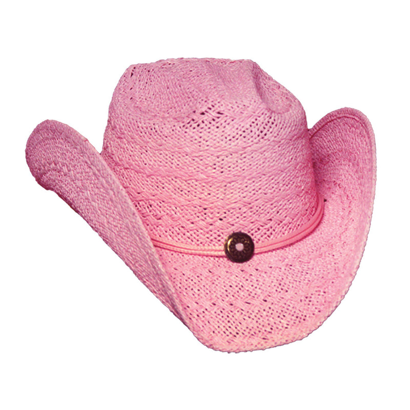 Pink Cowgirl Straw Hat by Stone Hats