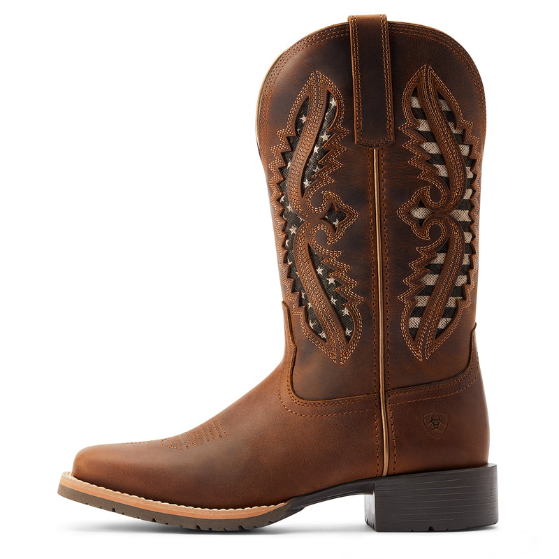 side view of women's Ariat Hybrid Rancher