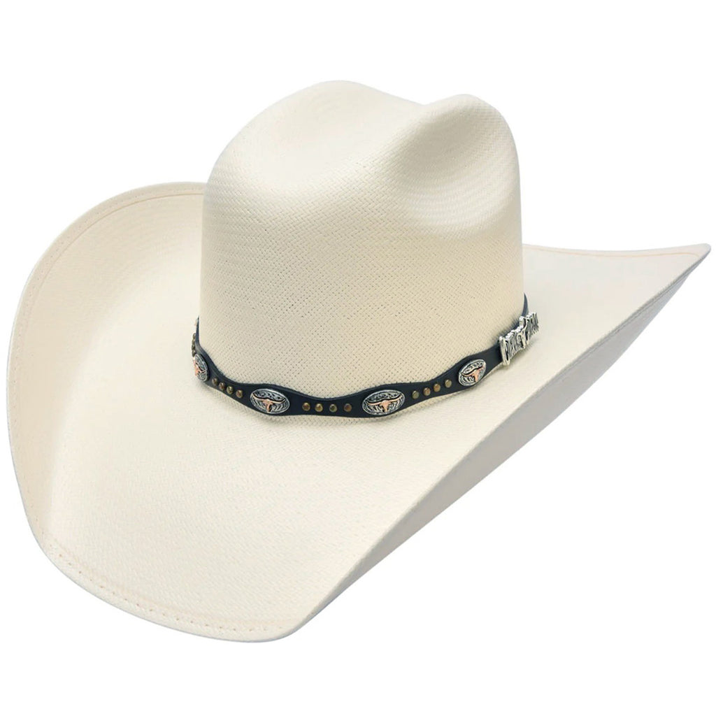 Vintage Tricorn Mexican Charro Silver Concho Western Hat Distressed Unisex Mariachi Sombrero Charro - Adult Unisex, White and Silver  main image 2