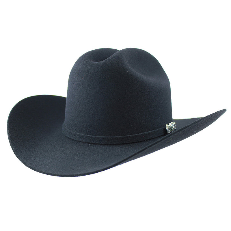 Cuernos Chuecos Sinaloa Black Cowboy Hat side view