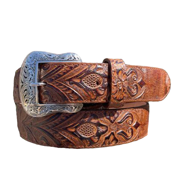 Tanner Mark Boots Tooled Print Cowgirl Belt