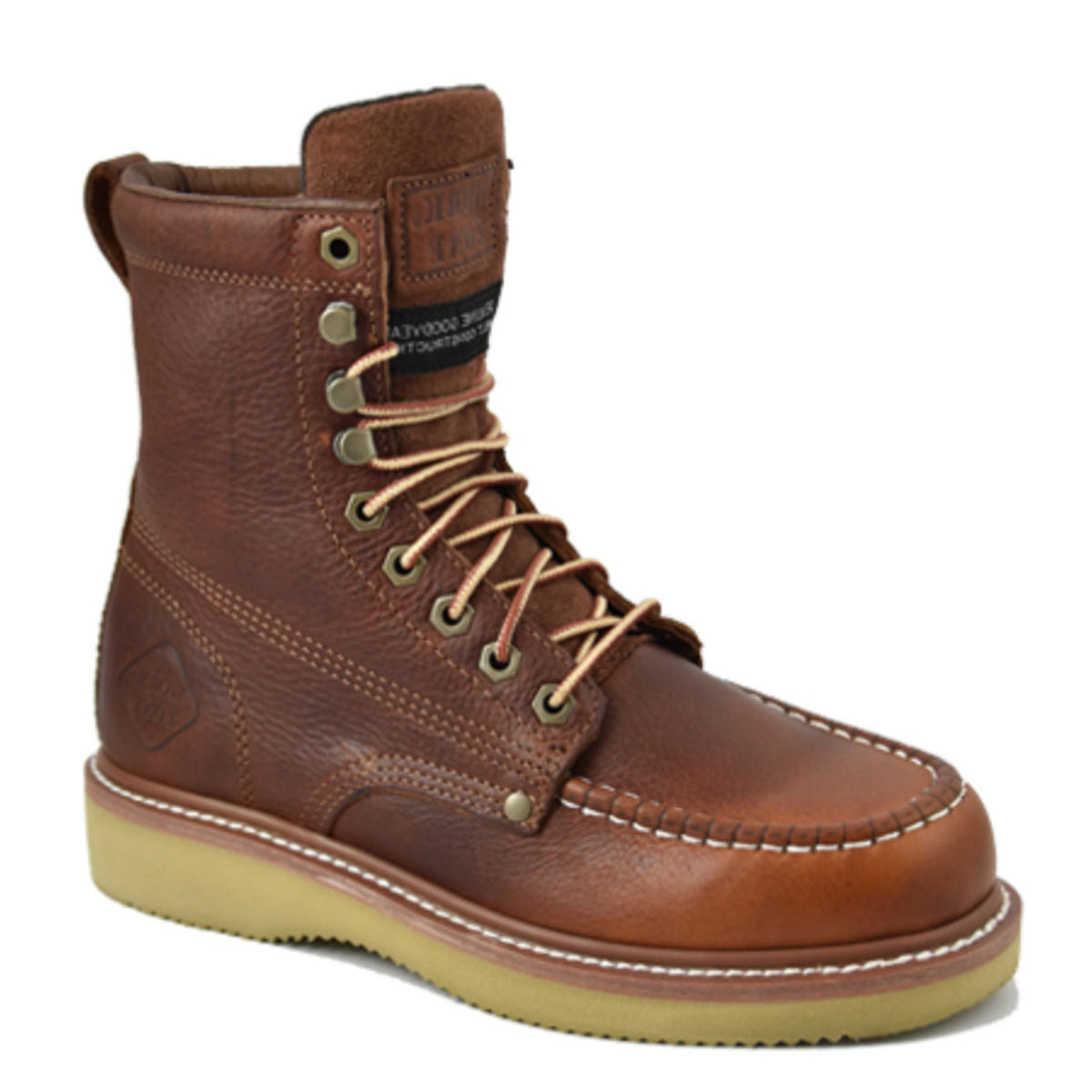 Men\'s Brown Leather Moc Toe Work Boots - Unknown Brand The Ohman Moc Toe (Soft Toe) | 6 main image 4