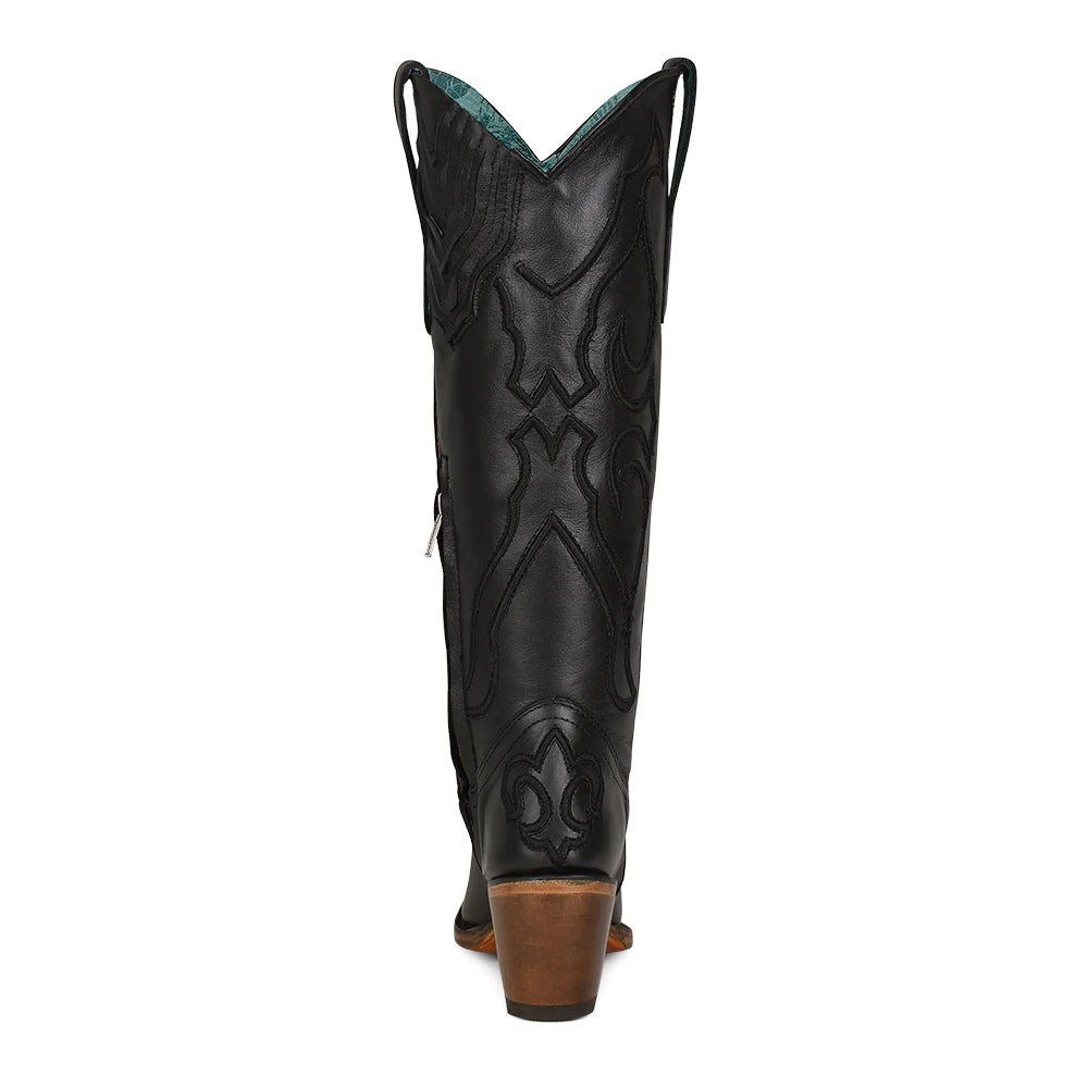 Womens tall black cowboy boots online