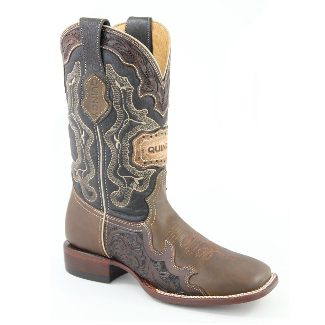 Mens Hand Tooled Square Toe Boots